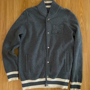 One of a Kind Barbour x Steve McQueen Button-up Vintage Baseball Style Sweater